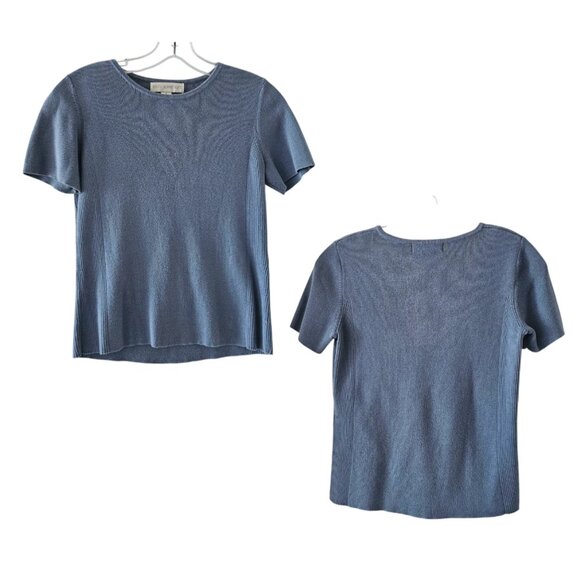 Petite Sophisticate Knit & Ribbed Cardigan & Top Set | GUC | XSP | Bluish Gray - Picture 8 of 14